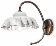 Applique Classica Modena Metallo E Ceramica Nero Sfumato Rame 1 Luce E27