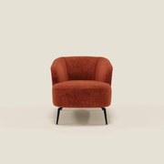 Renoa Poltroncina dall'eleganza moderna in tessuto smacchiabile T24 ruggine