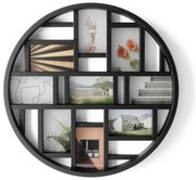 Cornice da parete in plastica nera Luna - Umbra