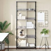 Libreria grigio sonoma 78,5x33x188,5 cm in legno multistrato