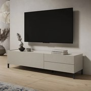 Porta TV in legno 160x40 cm con anta a ribalta e 2 cassetti Grigio HARAS