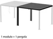 Modulo per pergola bioclimatica 3x3 m Elle grigio