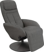 Poltrona reclinabile in tessuto Optima 2 grigio scuro - H 84-101 cm