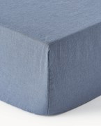 Lenzuolo con angoli boxspring in lino lavato Airy