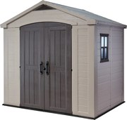Casetta da Giardino Porta Attrezzi 256,5x182x243 cmin Resina Keter Factor 8x6 Beige...