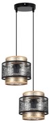 Lampadario a sospensione con filo GABI 2xE27/60W/230V oro/nero diametro 30 cm