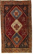Shiraz Tappeto 240 x 150 Rosso (Iran) Annodato A Mano