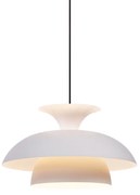 Lampada a sospensione scandinava beige con interno bianco - Titus