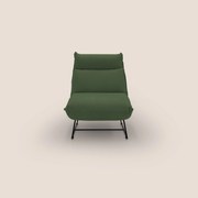 Tessa Poltroncina dal design moderno in morbida microfibra smacchiabile T11 verde