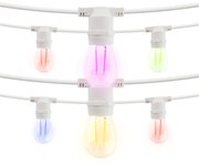 Catena di luci lineare 10 metri con 10 lampadine E27 Multicolore IP54 Bianca Wisdom