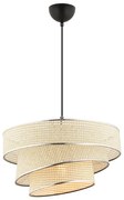 Lampadario a sospensione con cavo COUPER 1xE27/60W/230V crema/cromo lucido