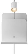 Nordlux - Lampada da parete ROOMI con mensola e USB 1xGU10/8W/230V bianco