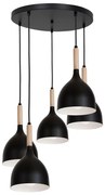 Lampadario a sospensione con filo NOAK WOOD 5xE27/60W/230V