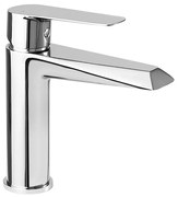 Miscelatore lavabo in ottone cromo con leva monocomando   Cristallo