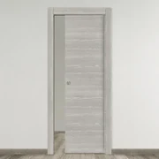 Porta scorrevole Davis grigio L 70 x H 210 cm reversibile