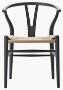 Sedia in legno con seduta intrecciata CH24 Wishbone Chair