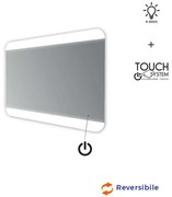 Specchio 70X100 LED touch bordi satinati retroilluminato