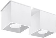 Applique Rettangolare da soffitto 2xGU10 QUAD 2 in alluminio