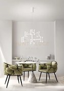 Sospensione candles in metallo e alluminio bianco d.70cm a led 68w ...