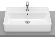 Lavabo da appoggio Domus rettangolare in ceramica L 60 x P 42 x H 13 cm bianco