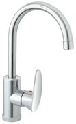 Miscelatore cucina tondo in acciaio inox con corpo orientabile