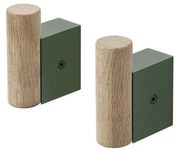 Muuto - Attach Ganci Appendiabiti Quercia/Verde Scuro Muuto