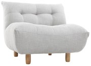 Poltrona design scandinavo grigio e quercia YUMI