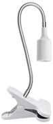 Lampada da tavolo flessibile con clip PLANTY 1xE27/30W/230V bianca