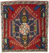 Shiraz Tappeto persiano 70x70 Rosso (Iran) Annodato A Mano