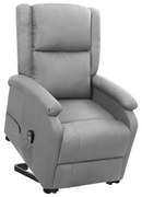 Poltrona alzapersona grigio chiaro tessuto