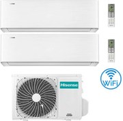 Climatizzatore Condizionatore Hisense Energy Pro X con Wifi R32 Dual Split Inverter 9000 + 12000 BTU con U.E. 2AMW42U4RGC Classe A++/A+