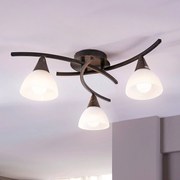 Plafoniera soffitto Della Lindby, dimmerabile, Nero, Soggiorno / Sala da pranzo, Vetro, Campagna / Rustiche, Plafoniera