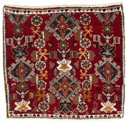 Shiraz Tappeto persiano 60 x 70 Rosso (Iran) Annodato A Mano