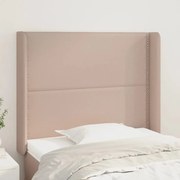 Testiera Ad Orecchio Cappuccino 103x23x118/128 Cm İn Similpelle /