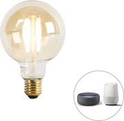 Lampadina LED intelligente E27 G95 oro 7W 806lm 1800K - 3000K