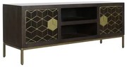 Mobile TV DKD Home Decor 140 x 40 x 55 cm Nero Metallo Acacia