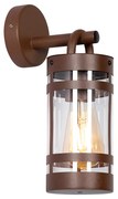 Lampada da parete per esterni industriale marrone ruggine IP44 - Ruben