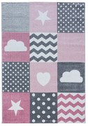 Tappeto per bambini rosa e grigio 160x230 cm Kids - Ayyildiz Carpets