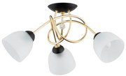 Lampadario a plafone  MODENA 3xE27/60W/230V oro/nero/bianco