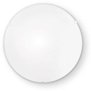 Plafoniera Moderna Simply Vetro Bianco 1 Luce E27