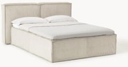 Letto boxspring in velluto a coste Lennon
