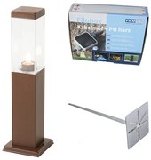 Lampione da esterno moderno marrone ruggine 45 cm - Malios