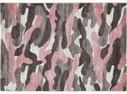 Tappeto 120x170 cm Camouflage grigio e rosa