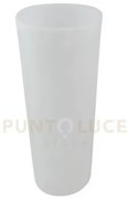 Vaso da giardino geco bianco 1 luce attacco e27 28x60cm base tonda