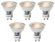 Set di 5 lampadine LED GU10 dimmerabili 3W 200 lm 3000K