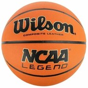 Pallone da Basket Wilson NCAA Legend Bianco Arancio Pelle Pelle Sintetica 7