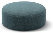 Poggiapiedi color petrolio con rivestimento in bouclé Dia – Micadoni
