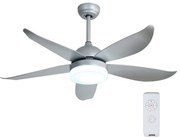 Ventilatore da soffitto Cventotene grigio, Ø 139 cm, ZEPHIR IP00