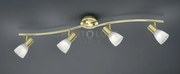 Faretto levisto 871010408 ottone e vetro alabastro l.88