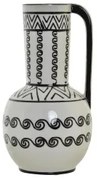 Vaso DKD Home Decor 15 x 15 x 28 cm Porcellana Nero Bianco Coloniale